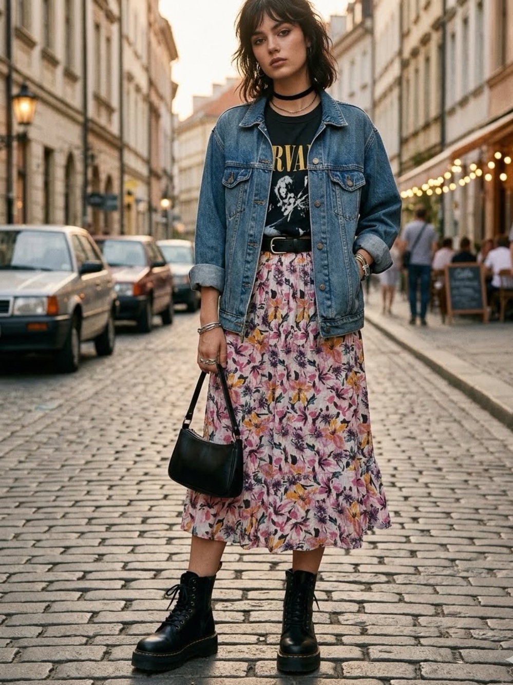 IN STUDIO FLORAL Long Boho Skirt size 1X